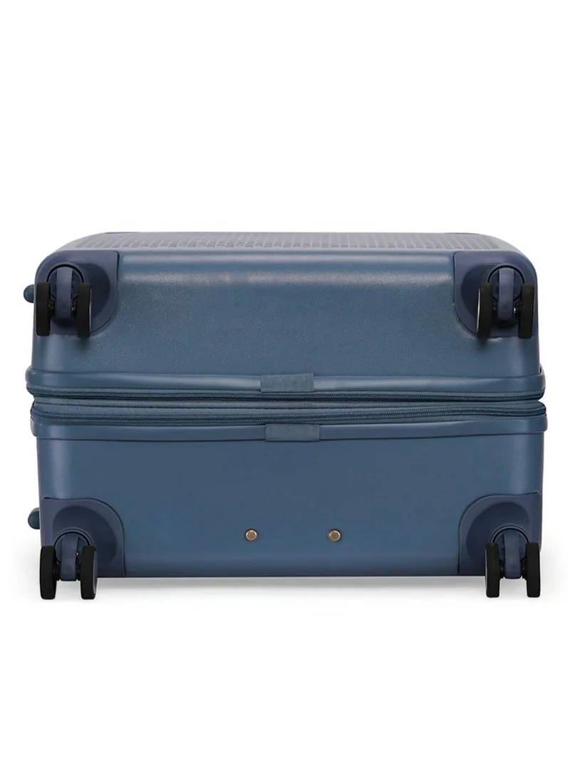 CALVIN KLEIN V2 CHECK IN Hardside Spinner Luggage On Wheels, Ultra Lightweight ABS, 4 Double Wheels Color BLUE