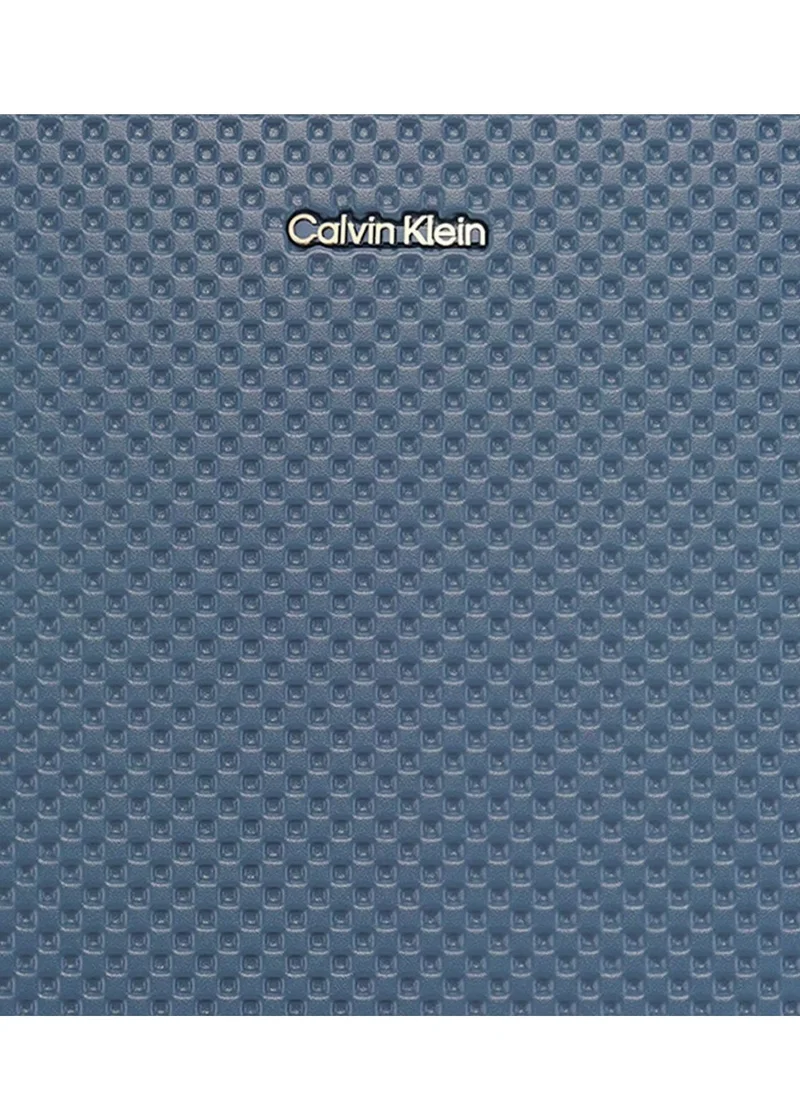 CALVIN KLEIN V2 CHECK IN Hardside Spinner Luggage On Wheels, Ultra Lightweight ABS, 4 Double Wheels Color BLUE