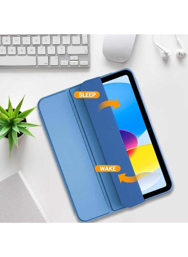 زومي حافظة ProCase لجهاز iPad (A16) الجيل الحادي عشر 11 بوصة 2025 / الجيل العاشر 10.9 بوصة 2022 مع حامل قلم، حماية كاملة للكاميرا، حافظة نحيفة بظهر ناعم من TPU - أزرق - Image 4
