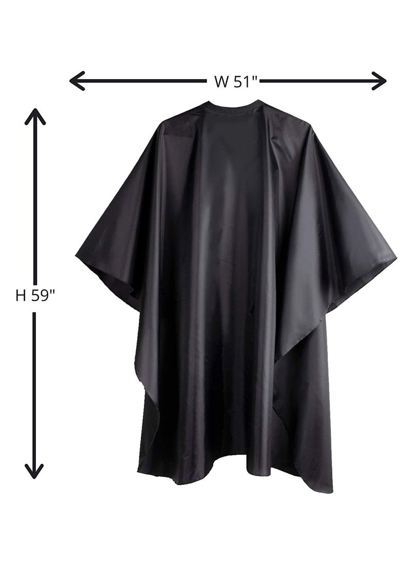 Y&D Barber Cape Large Size with Adjustable waterproof Hair Cutting for Men, Women, and Kids, Perfect Hairstylists, Professional Styling Home Use Black  - Image 4