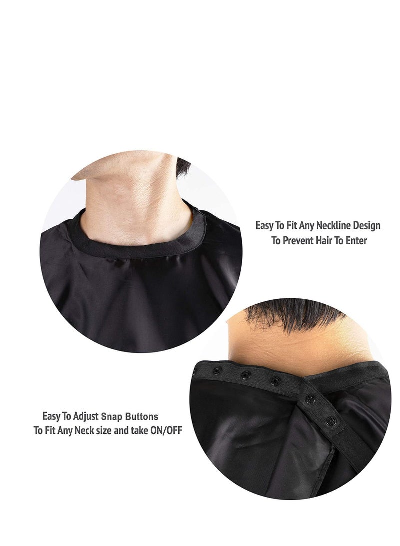 Y&D Barber Cape Large Size with Adjustable waterproof Hair Cutting for Men, Women, and Kids, Perfect Hairstylists, Professional Styling Home Use Black  - Image 5