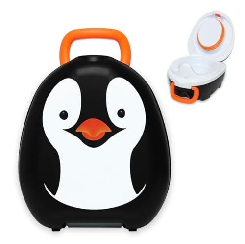 My Carry Potty - Penguin Travel Potty, Award-Winning Portable Toddler Toilet Seat for Kids to Take Everywhere - Image 1