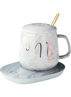 Elifeshop Mr & Mrs Design 220V Electric Tea Coffee Mug Cup with Lid and Warmer (With Plug)  - Image 3