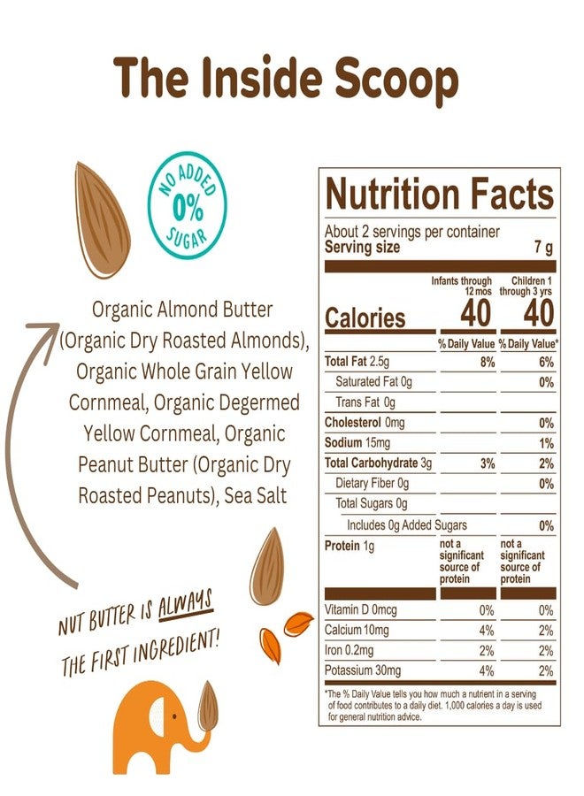 Puffworks Baby Peanut and Almond Variety Pack, Perfect for Early Peanut Introduction, Plant Protein, USDA Organic, Gluten-Free, Vegan, Non-GMO, Kosher, 0.5 Ounce (Pack of 12) - Image 3