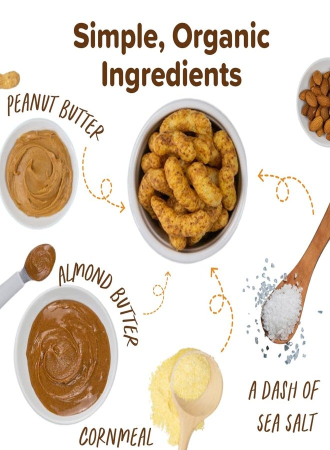 Puffworks Baby Peanut and Almond Variety Pack, Perfect for Early Peanut Introduction, Plant Protein, USDA Organic, Gluten-Free, Vegan, Non-GMO, Kosher, 0.5 Ounce (Pack of 12) - Image 4