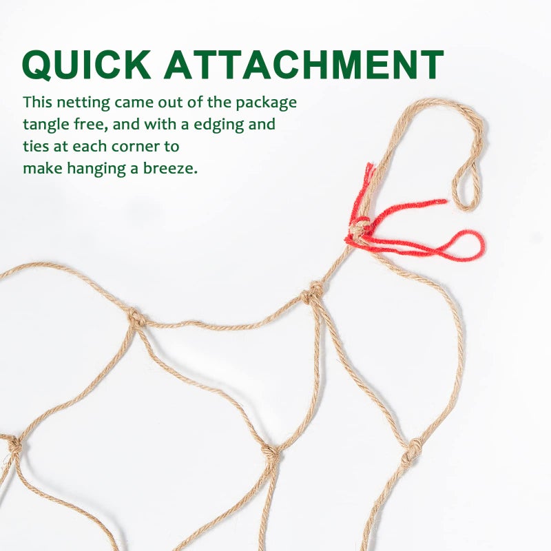 Miuezuth Jute Trellis Netting - Jute Netting for Garden, Heavy Duty Plant Support Netting for Climbing Plants, Cucumber, Vine, Fruits & Vegetables, Climbing Vining Plants (6.6 Ft x 9.8 Ft, 5.9 Inch Squares) - Image 4