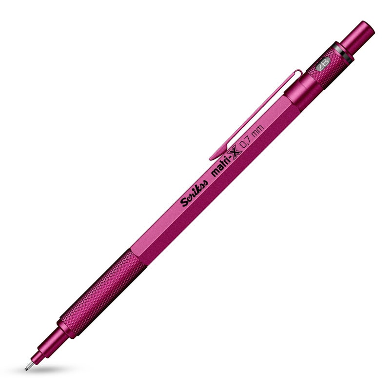 Scrikss Office 0.7mm Lead Matri-X Mechanical Clutch Pen Pencil | Metallic Pink - Image 5