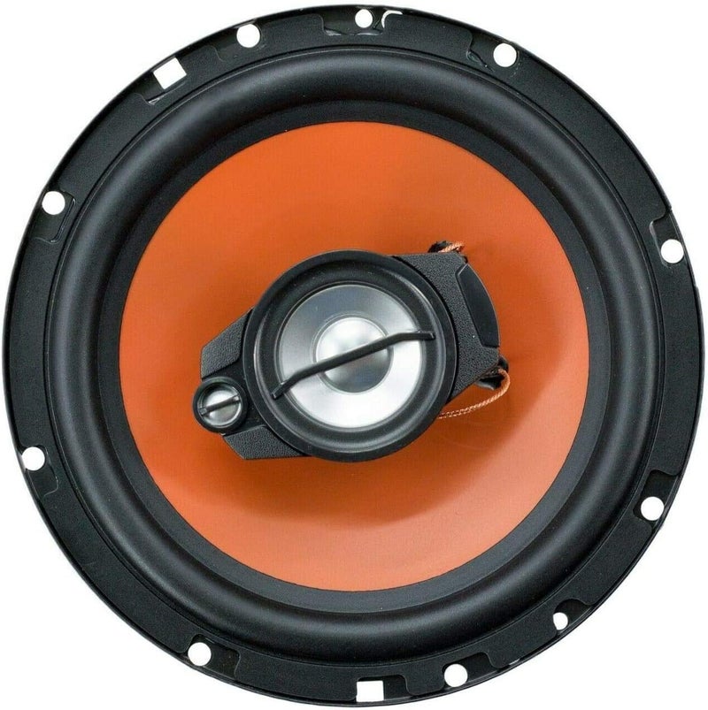 AUDIOBANK 2 Pair of 6.5" 600 Watt Peak Power 3-Way Orange Car Audio Stereo Coaxial Speaker - AB674 - Image 4
