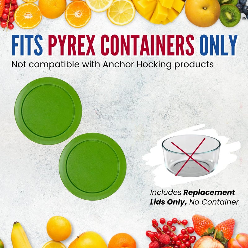 MRX Solutions Replacement Lids fits Pyrex 2-Cup Glass Food Storage Container Bowls, 5-Inch Plastic Round Lids Covers for Pyrex 7200-PC, Airtight & Leakproof (6-Pack, Turquoise) - Image 5