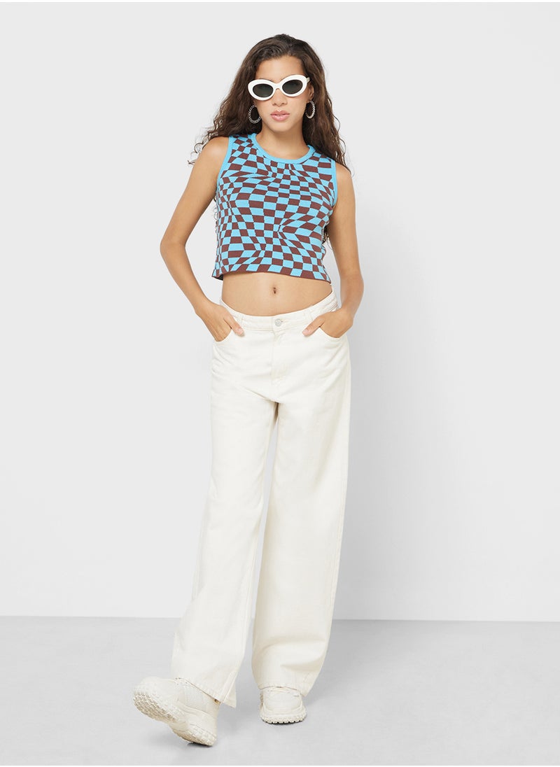 Ginger Checkered Knitted Vest  - Image 4