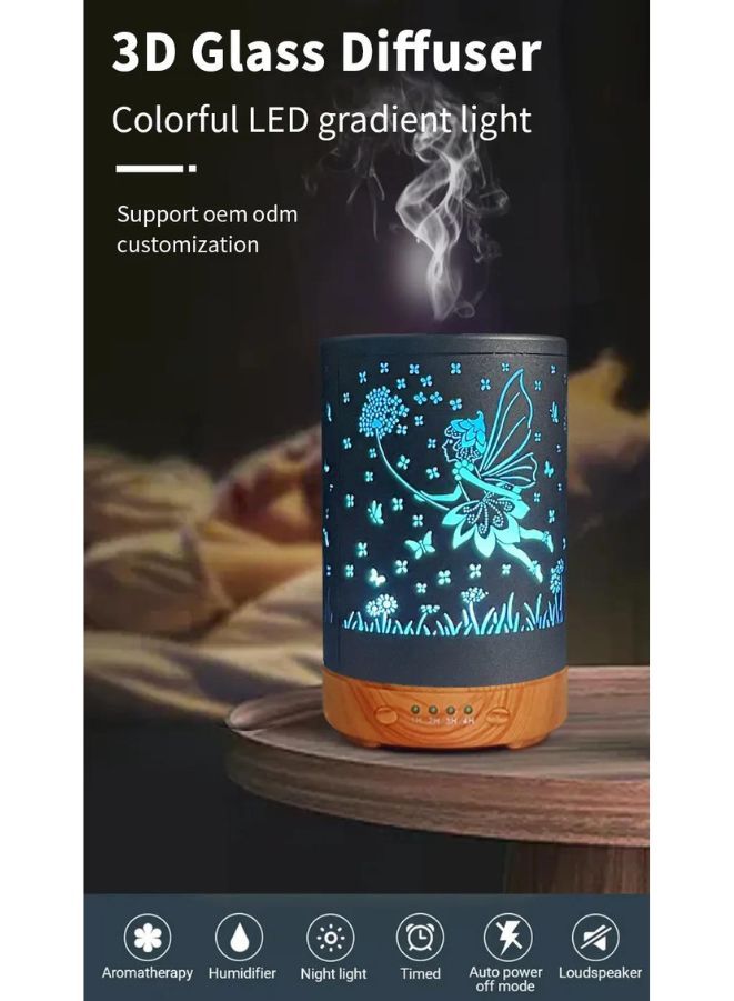 120ml Essential Oil Diffuser with Auto Shut-Off, LED Colors, and Metal Design, 7 Selectable Led Colors, Fairy - Image 4