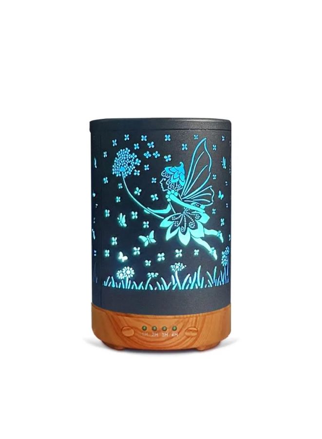 120ml Essential Oil Diffuser with Auto Shut-Off, LED Colors, and Metal Design, 7 Selectable Led Colors, Fairy - Image 1