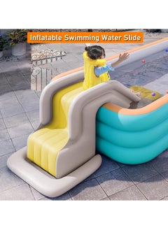 VUCATIN Pool Slide Inflatable Swimming Water Slide Summer Swimming Pool Supplies Universal Trampoline Ladder Backyard Slide  - Image 3