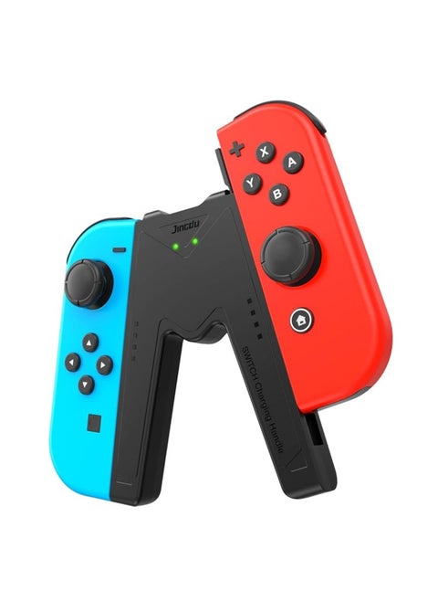 The Switch Joy-Con Charging Grip is compatible with Nintendo Switch and OLED models, play while charging, and the Portable V-shaped Switch Joy-Con Controller Charger with indicator light