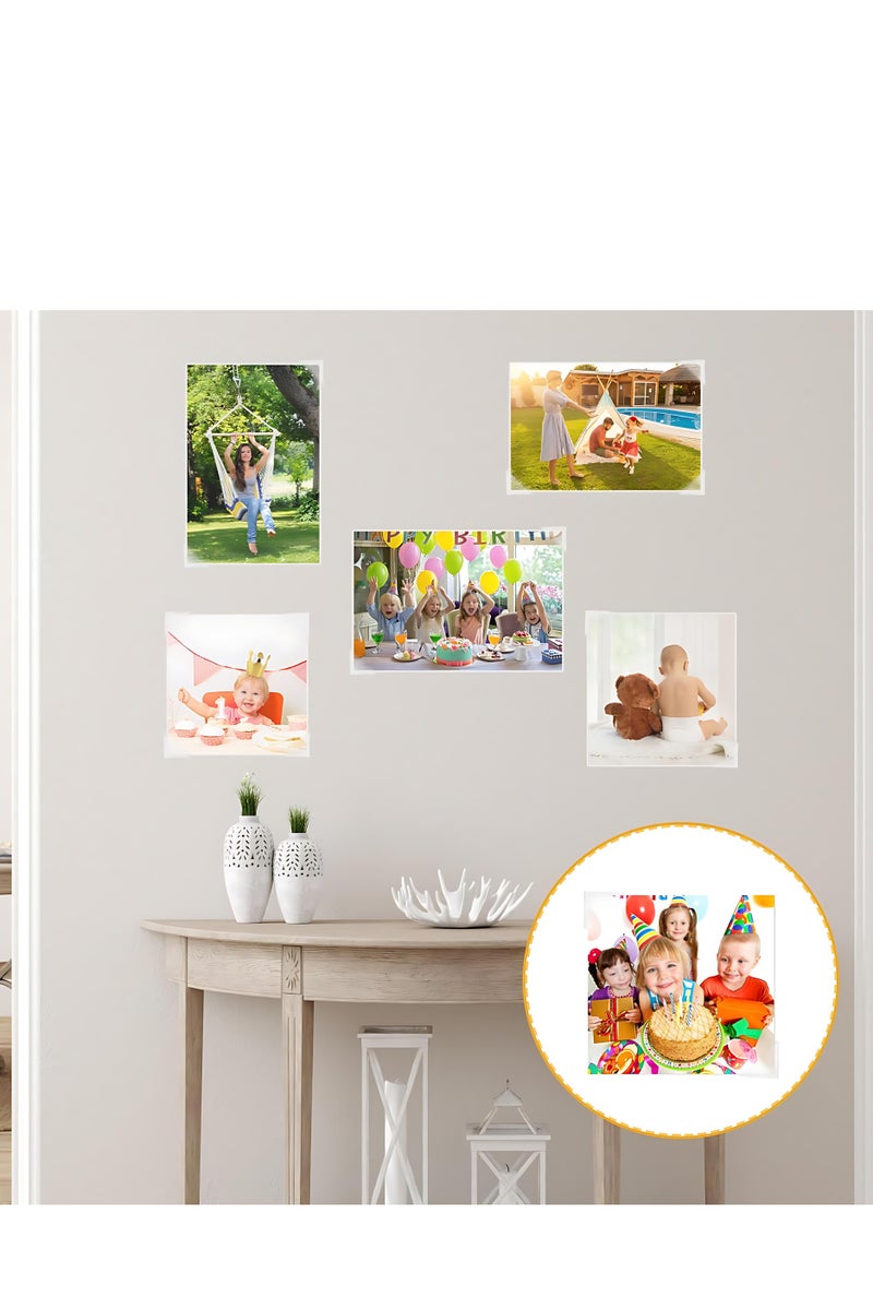 ALMiHomi 1224 Pieces Photo Corners Stickers for Photo Album Scrapbook – 12 Sheets (Black & Transparent) – Self-Adhesive, No Residue, Removable Photo Mounting Corners for DIY, Journals, Wall Decor - Image 3