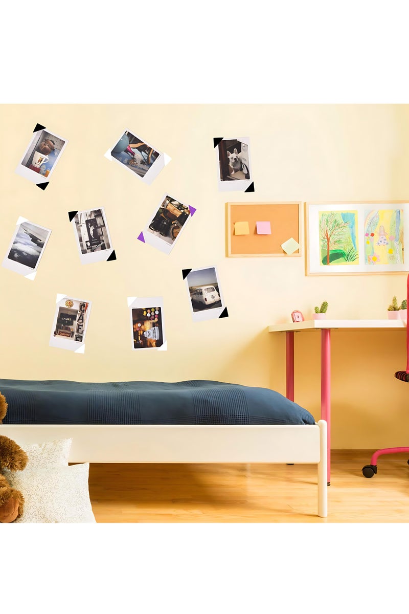 ALMiHomi 1224 Pieces Photo Corners Stickers for Photo Album Scrapbook – 12 Sheets (Black & Transparent) – Self-Adhesive, No Residue, Removable Photo Mounting Corners for DIY, Journals, Wall Decor - Image 4