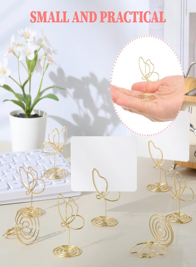 SiliFine 24 Pcs Gold Butterfly Table Number Holders, Place Card Holders for Table Butterfly Photo Holder Decoration for Wedding Reception, Cafe, Centerpieces, Party, Restaurant, Birthday (2 Inch) - Image 3