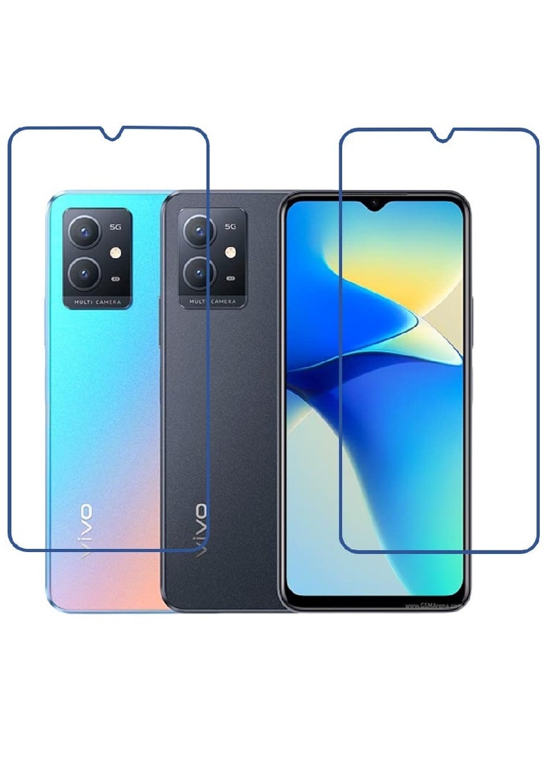 Super 2 Pieces Tempered Glass Screen Protector Clear Designed For vivo Y30 5G Full Screen Coverage And Bubble Free - Image 1