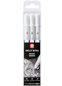 SAKURA Gellyroll White 3-Pen Set  - Image 1
