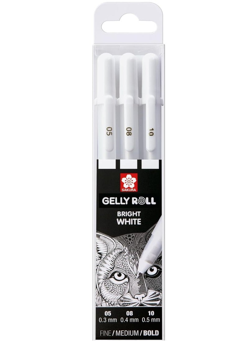 SAKURA Gellyroll White 3-Pen Set  - Image 1