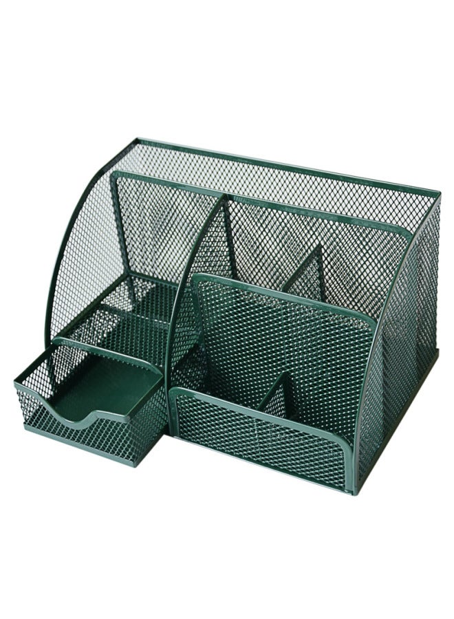 pincai Multi-grid Metal Creative Pen Holder Pen Barrel Multi-functional Office Stationery Storage Drawer Desktop Storage Box - Image 1