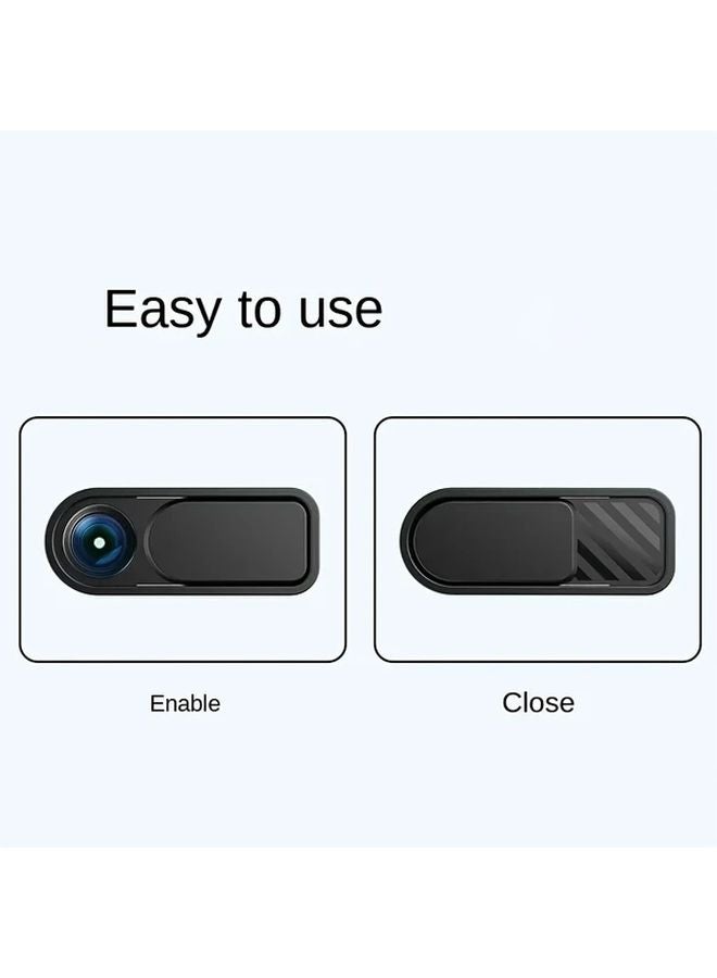 عبوتين من شريح حماية كاميرا الويب الأسود المضاد للتجسس QGhappy للهواتف والأجهزة اللوحية - Image 5