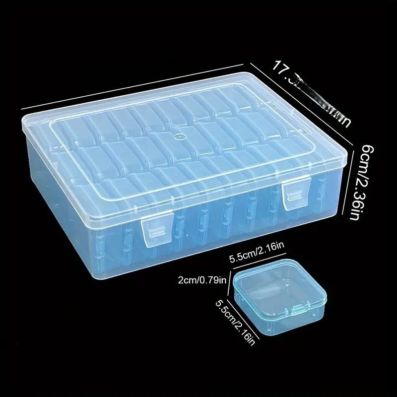 New hot selling 30 sets of color storage box can be used for jewelry beads hardware finishing storage portable(30 grid 5.5 yellow, 22.5*17.5*6) - Image 5
