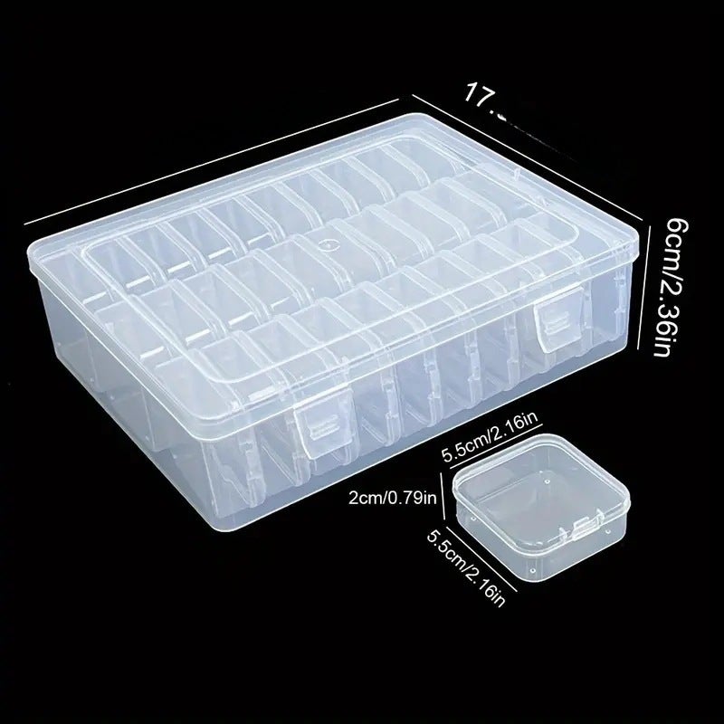 New hot selling 30 sets of color storage box can be used for jewelry beads hardware finishing storage portable(30 grid 5.5 yellow, 22.5*17.5*6) - Image 2