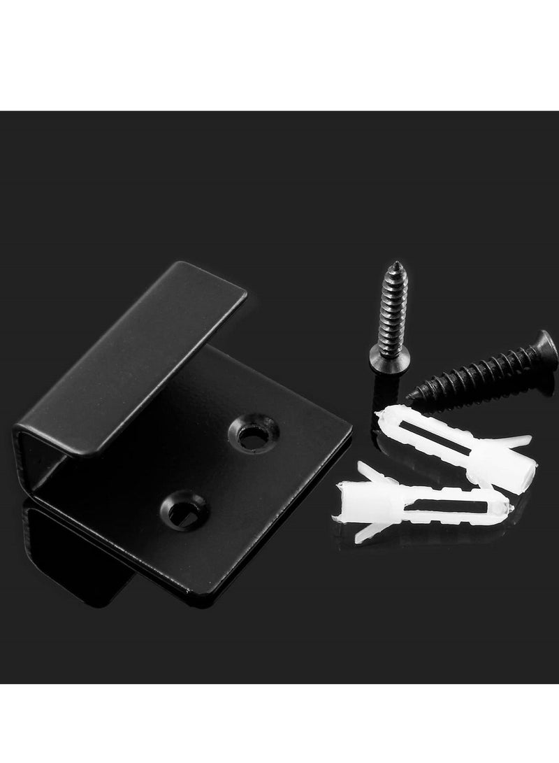 Stainless Steel Wall Mount Brackets Hooks, Set of 10, Heavy Duty Tile Hangers for Mirrors, Picture Frames, and Ceramic Wall Displays, Medium Size, Black - Image 5