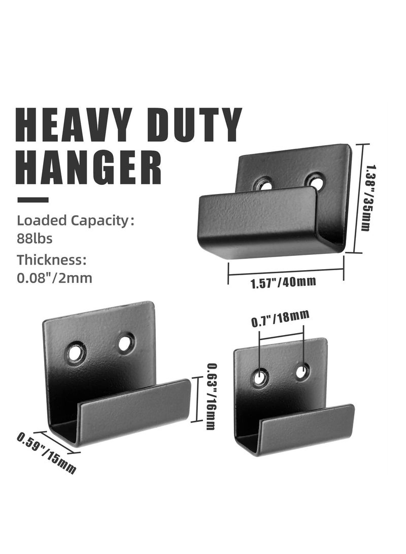 Stainless Steel Wall Mount Brackets Hooks, Set of 10, Heavy Duty Tile Hangers for Mirrors, Picture Frames, and Ceramic Wall Displays, Medium Size, Black - Image 3