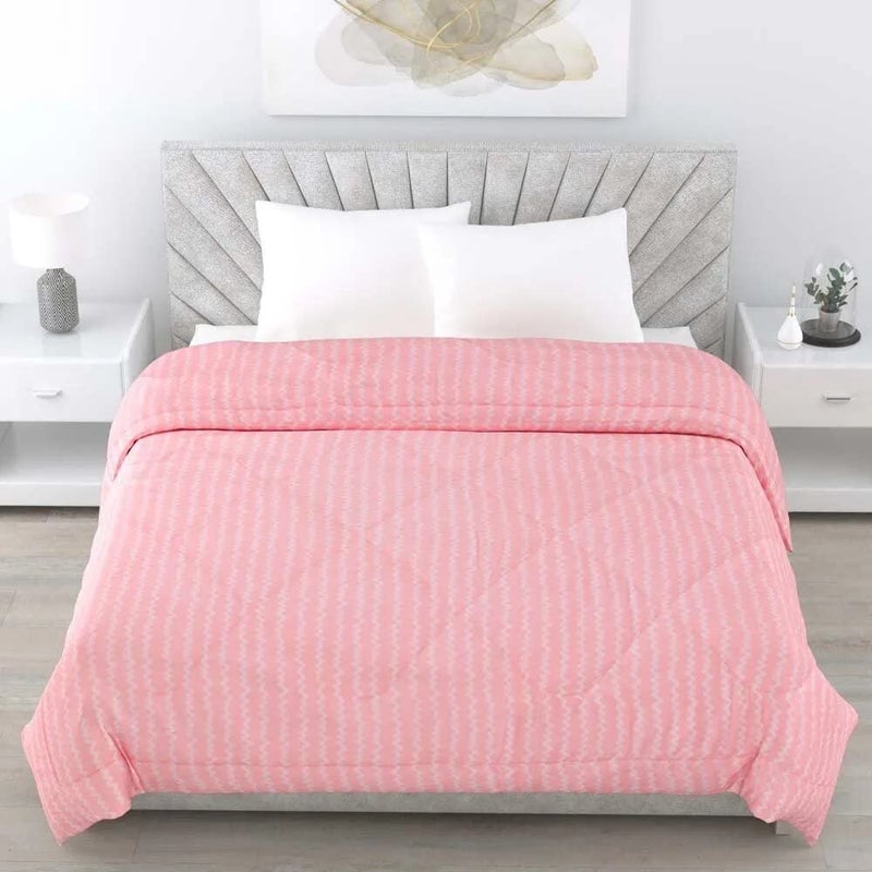 VIVEA RESERVE Premium 220 Gsm Double Bed Ac Comforter Soft Cotton Quilt For All Seasons Reversible Lightweight Includes 1 Comforter (90" X 100" Inch, Blossom Pink, 300 Tc, Quilt, Comforter, 1 count) - Image 1