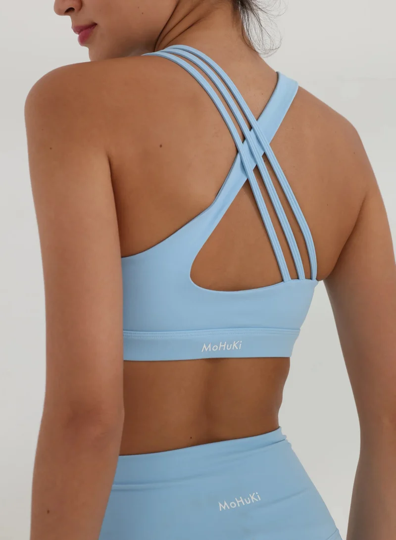 موهوكي موهوكي حمالة صدر رياضية Active Triple Line Crossback Bra - أزرق فاتح