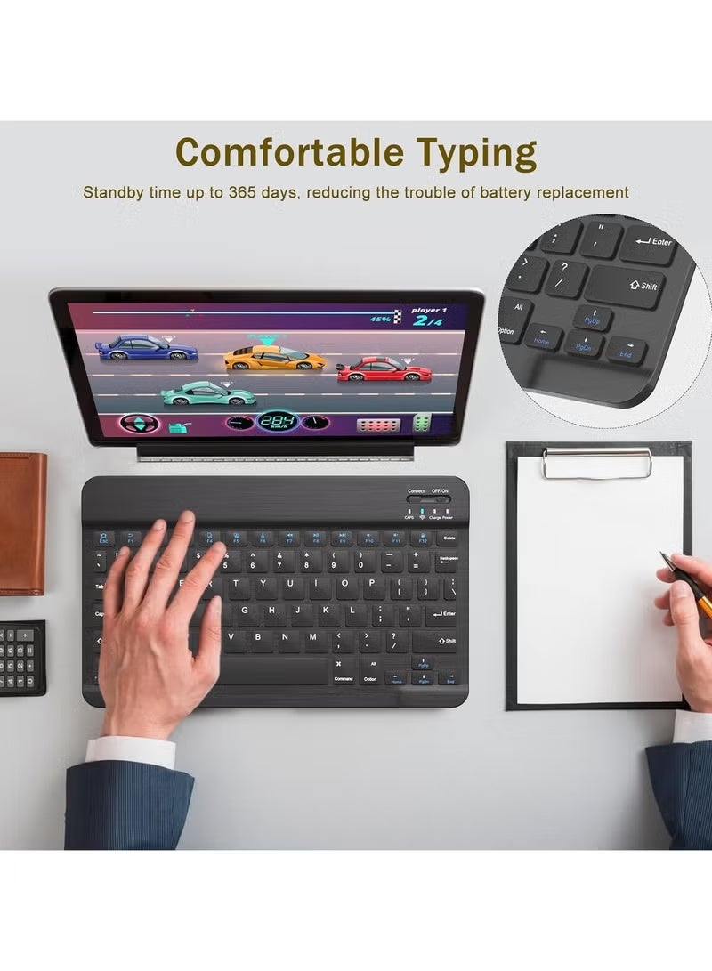 ELTRAZONE Wireless Bluetooth Keyboard & Mouse Combo – Ultra-Slim Rechargeable Silent Typing Set for Android, Windows, Tablets & Phones – Compact Portable Keyboard and Mouse – Black - Image 4