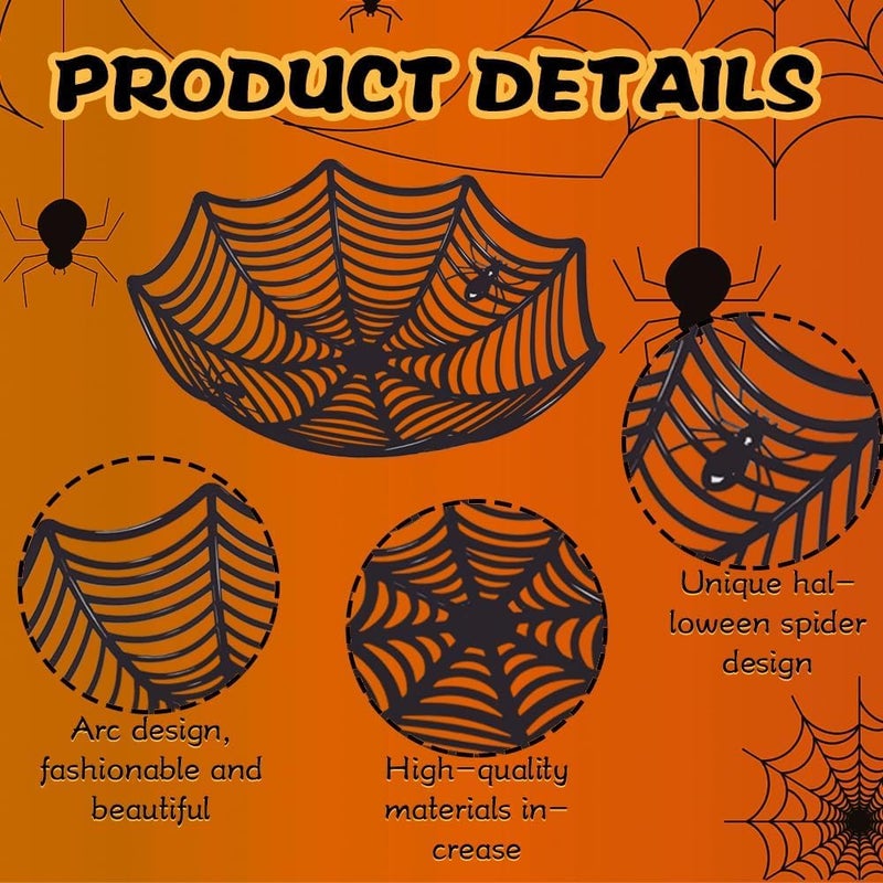 Denylo pro 6 Pieces Halloween Spider Web Basket Halloween Cobweb Fruit Holder Hand Grabbing Candy Holder Bowls for Office Home Cobweb Fruit Holder Baskets Halloween Fruit Baskets Decorations - Image 3