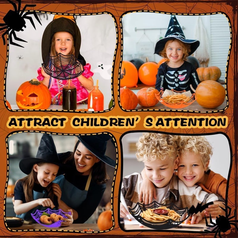 Denylo pro 6 Pieces Halloween Spider Web Basket Halloween Cobweb Fruit Holder Hand Grabbing Candy Holder Bowls for Office Home Cobweb Fruit Holder Baskets Halloween Fruit Baskets Decorations - Image 4