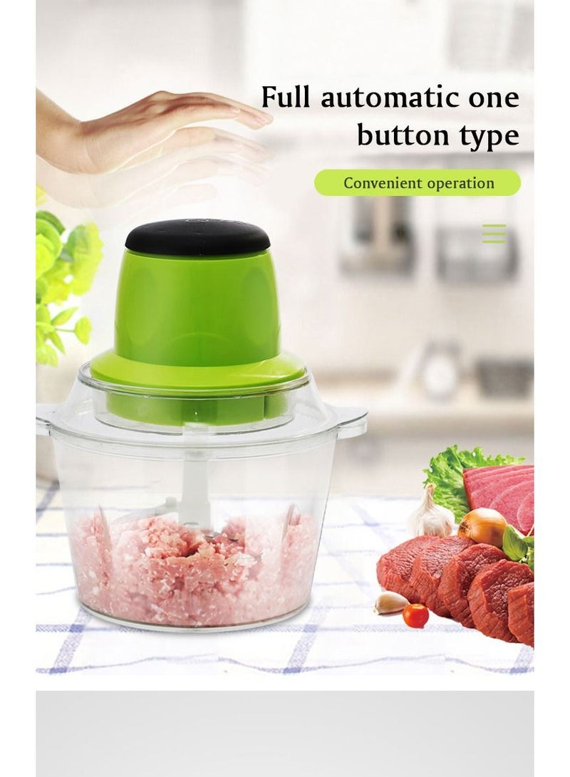 DubaiGallery مفرمة طعام كهربائية، آلة طحن اللحوم، محضرة طعام صغيرة من Kitchen Aid، وعاء زجاجي خالٍ من مادة BPA، سعة 1.8 لتر، مفرمة لحوم وخضروات وفواكه ومكسرات، 220 فولت - 50 هرتز، طعام للأطفال - Image 2