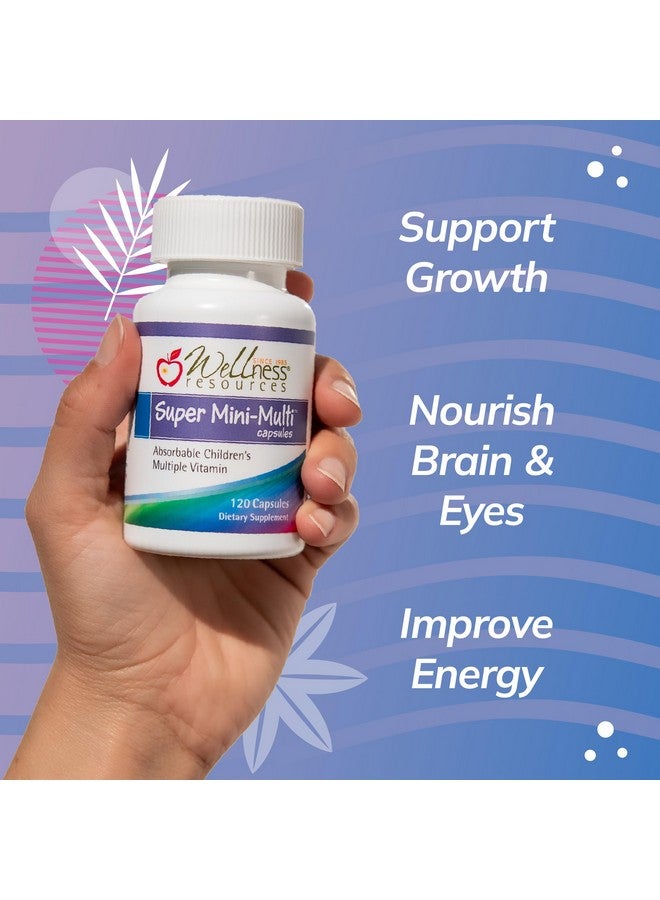 Wellness Resources Super Mini-Multi - Children's Multivitamin Swallowable Capsules with Methyl Folate, Methyl B12 and Coenzyme B Vitamins for Growth, Focus, Brain Health (120 Capsules) - Image 4