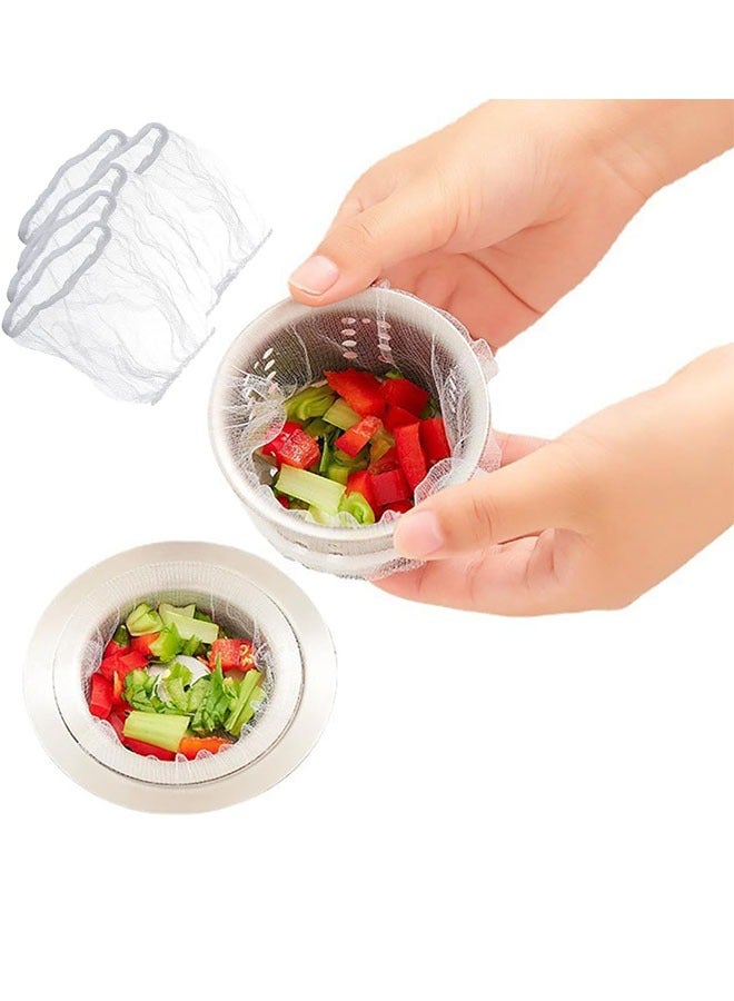 Kitchen Sink Strainer Mesh Bag,200 PCS Disposable Sink Net Strainer Filter  Bags for Sink,Collecting Kitchen Food Waste Leftover Garbage,Suitable for Most Sizes of Kitchen Drainage Basket,Kitchen sink filter - Image 1