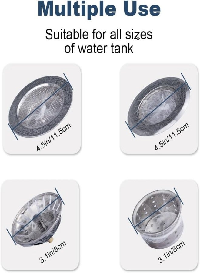 Kitchen Sink Strainer Mesh Bag,200 PCS Disposable Sink Net Strainer Filter  Bags for Sink,Collecting Kitchen Food Waste Leftover Garbage,Suitable for Most Sizes of Kitchen Drainage Basket,Kitchen sink filter - Image 2