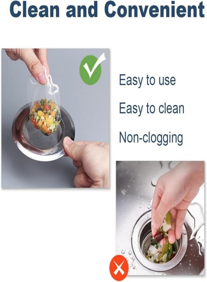 Kitchen Sink Strainer Mesh Bag,200 PCS Disposable Sink Net Strainer Filter  Bags for Sink,Collecting Kitchen Food Waste Leftover Garbage,Suitable for Most Sizes of Kitchen Drainage Basket,Kitchen sink filter - Image 5