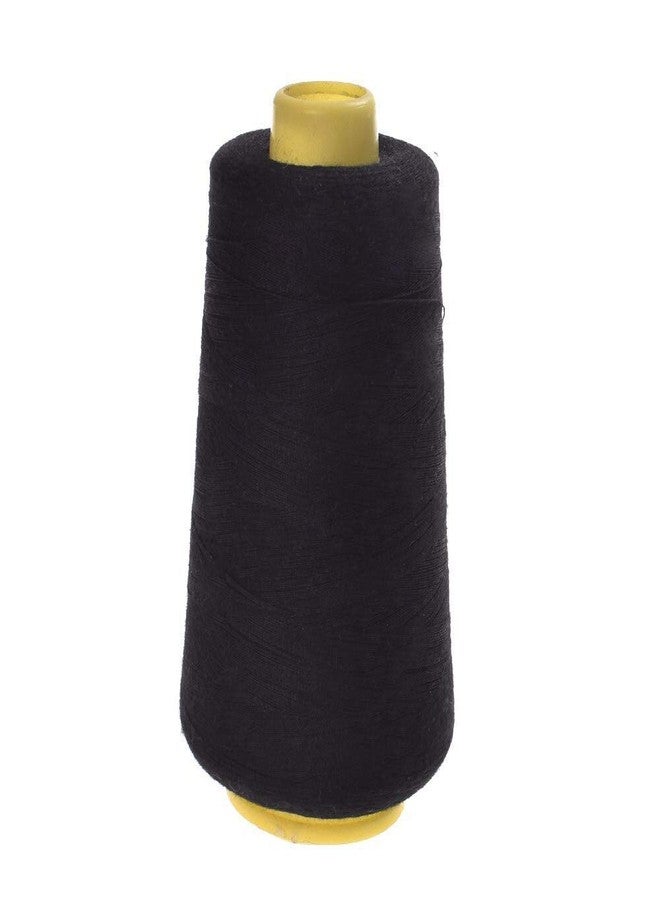 BOBBINY Polyester Sewing Thread Pack Of 1 Black (4000 Meter Per Spool) Spools Cones Rolls For Stitching, Sewing, Tassel Making, Embroidery, Shiny Soft Thread Spools And Other Project - Image 1
