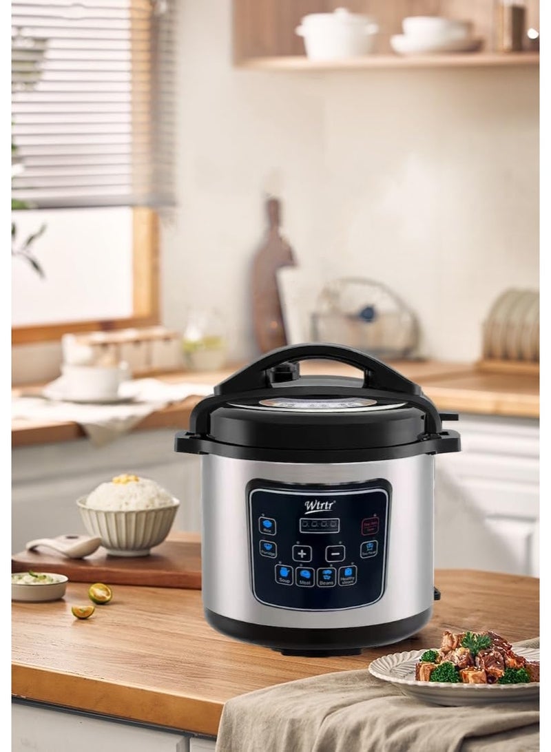 Wtrtr 6 Liters Smart Pot Instant Programmable Electric Pressure Cooker,Rice Cooker,pressure cooker, sauté pot, slow cooker, rice cooker,1000 Watts 1 Years Warranty (6L-6005) - Image 4