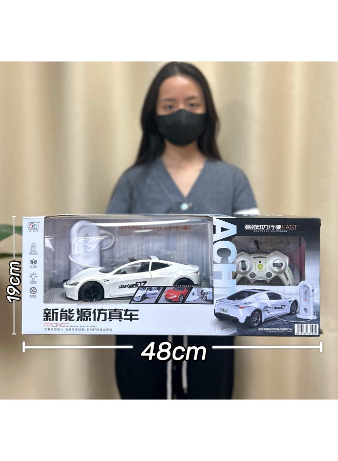 Children's Wireless Charging Remote Control Car Climbing Car Racing Model Big Gift Box Boy Toy Car Agency Renewal Gift-Color:585-108 Energy Simulated Remote Control Car 【2 Random Colors】 - Image 1