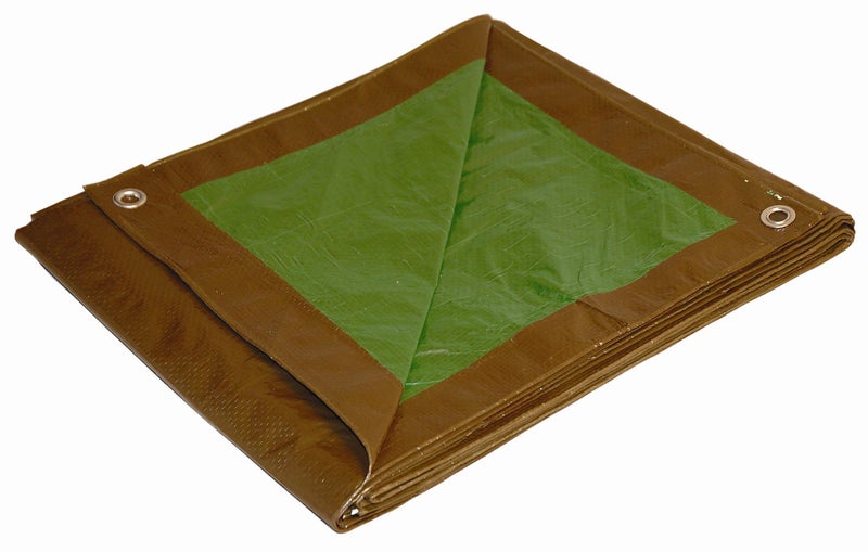 Dry Top 11014 Medium Duty Tarp, 10x14 Feet, Brown/Green