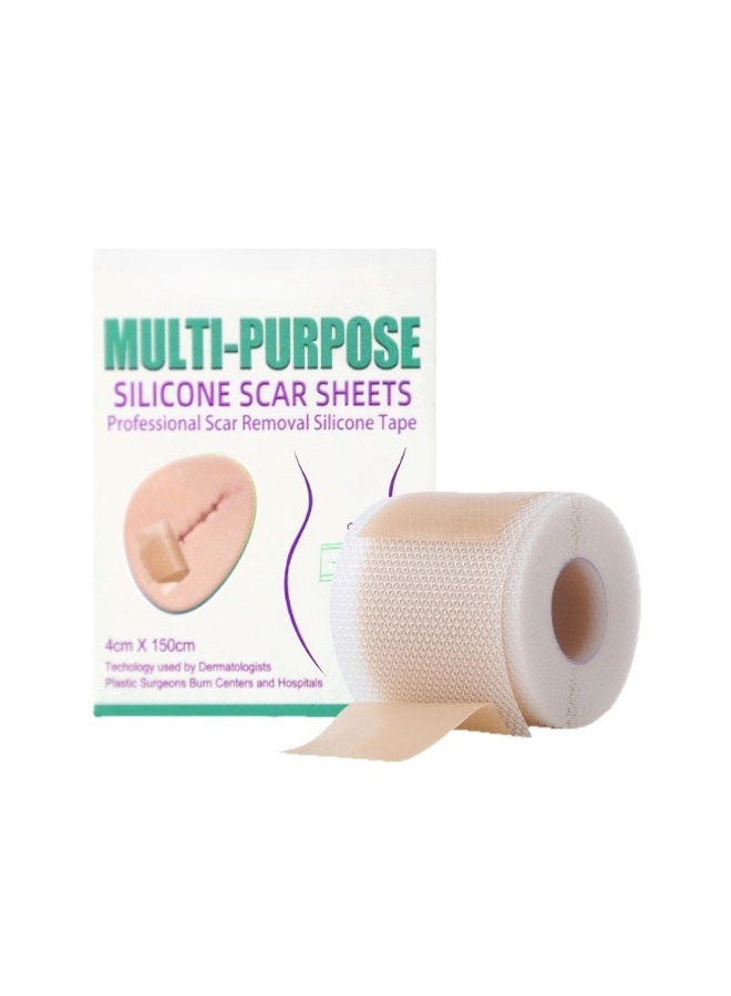 Generic Silicone Scar Patch, Fade Scar Sticker, Efficient Beauty Scars Removal Cesarean Section Burn Scars Left Behind Gel Painless Tape Roll (4cm * 1.5m)  - Image 5
