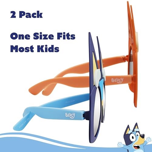 Sun-Staches Official BLUEY 2 Pack Sunglasses for Kids | 1 Pair BLUEY & 1 Pair Bingo Dress Up Accessory | UV 400 | One Size Fits Most Kids - Image 3