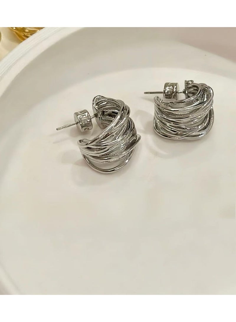 أقراط فرنسية جوفاء - - Image 1