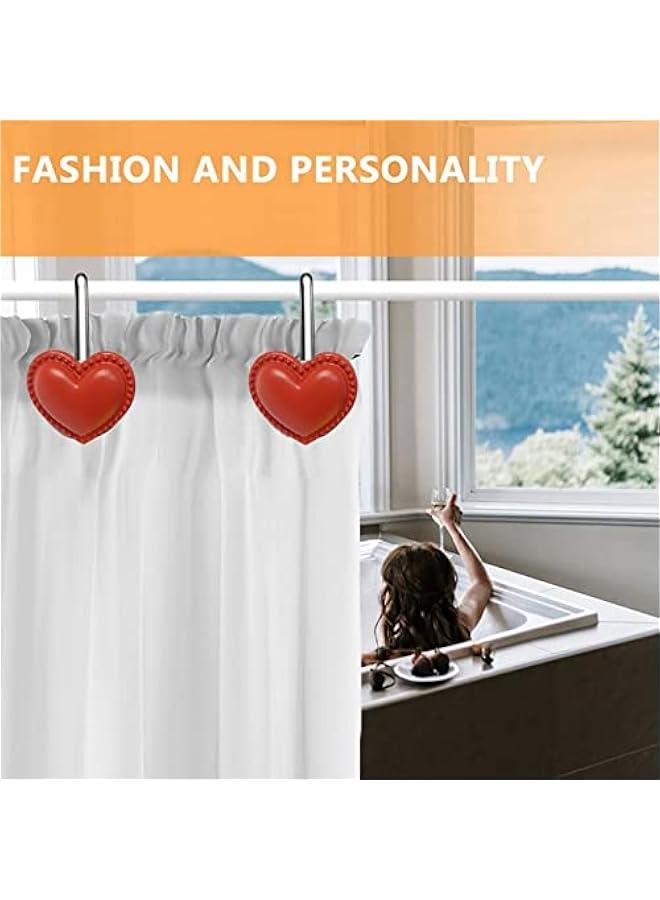 Arabest Blue Rust Resistant Shower Ring Hooks for Bathroom Kitchen Living Room Towel Holder - Decorative Glide Clothing Utensils Hang - Moptrek Curtain Rod Ring Hooks  - Image 3