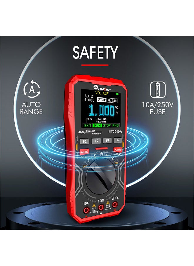 Generic 2in1 Oscilloscope Multimeter Digital Display Handheld Oscope Meter 1Mhz Bandwidth 2.5Msps Sampling Rate Data Storage Function for DIY and Electronic Test  - Image 2