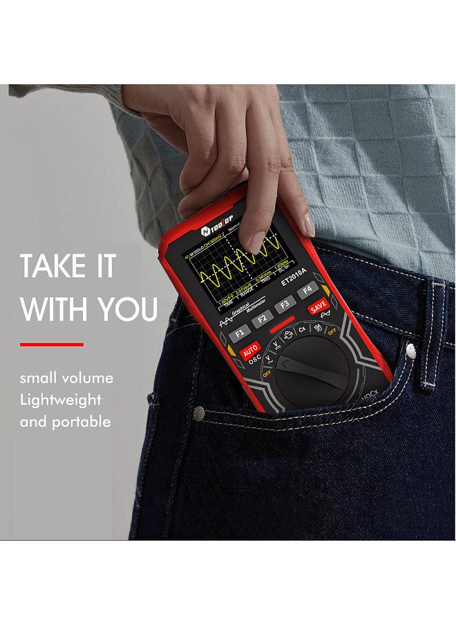 Generic 2in1 Oscilloscope Multimeter Digital Display Handheld Oscope Meter 1Mhz Bandwidth 2.5Msps Sampling Rate Data Storage Function for DIY and Electronic Test  - Image 4